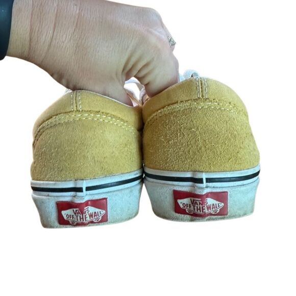 Vans Old Skool Unisex Sneaker Low Top Shoes in Yellow & White Size US 8 (Womens) - Picture 4 of 7